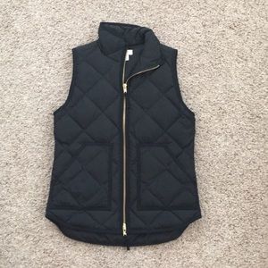 Black puffer vest by J.Crew